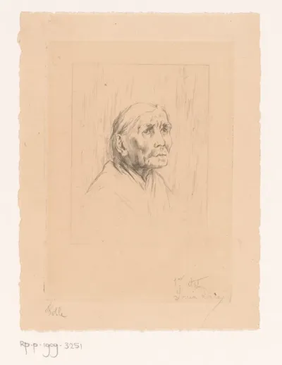 Portret van een onbekende oude vrouw