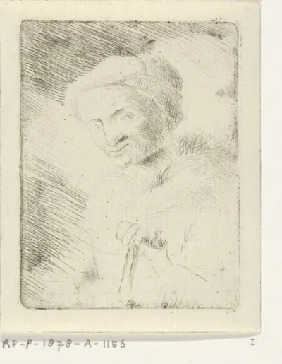 Portret van een onbekende oude vrouw