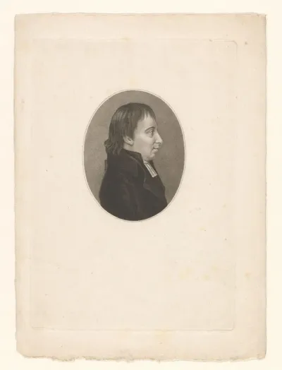 Portret van een onbekende predikant in profiel