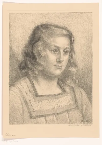 Portret van een onbekende vrouw genaamd Stina
