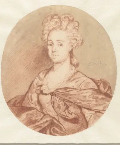 Portret van een onbekende vrouw, in ovaal