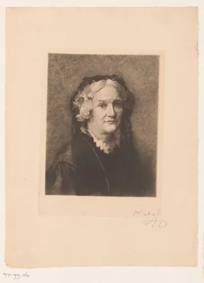 Portret van een onbekende vrouw, madame Huberti