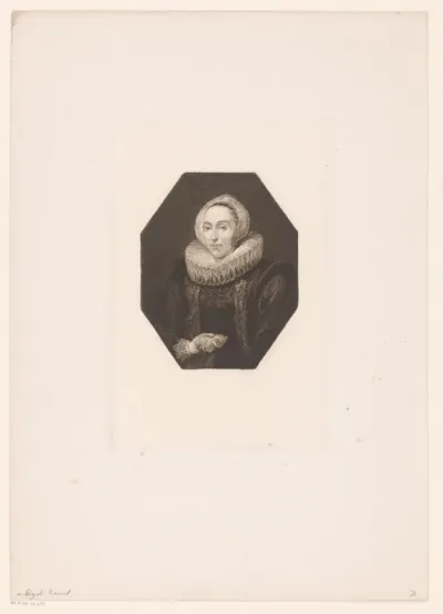 Portret van een onbekende vrouw met een roos