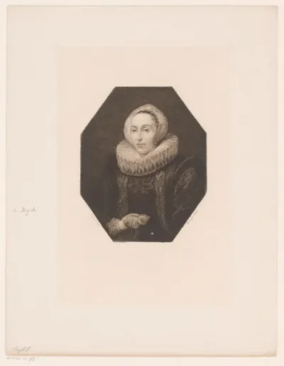 Portret van een onbekende vrouw met een roos