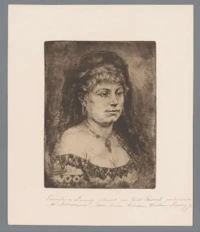 Portret van een onbekende vrouw, mogelijk Pauwlina Linnig