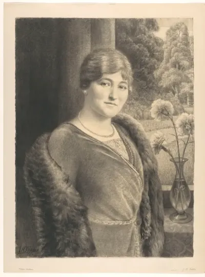 Portret van een onbekende vrouw voor een raam, mogelijk Eiske Harkema
