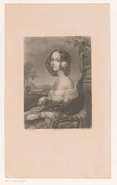 Portret van een onbekende zittende vrouw