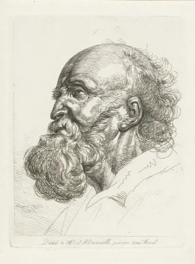 Portret van een oude man met baard
