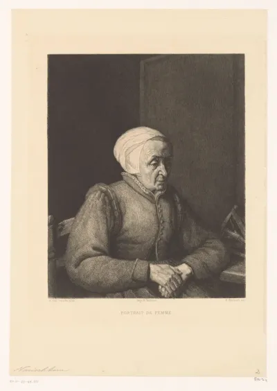 Portret van een oude vrouw