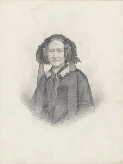 Portret van een oude vrouw, van voren