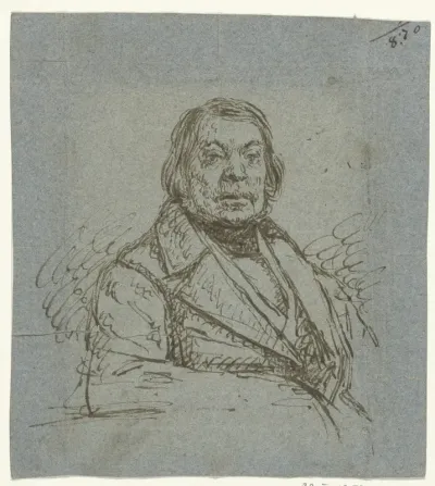 Portret van een oudere heer, zittend, naar rechts