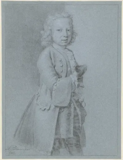 Portret van een staande jongen