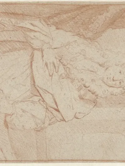Portret van een staande onbekende man