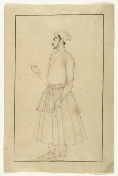 Portret van een staande prins