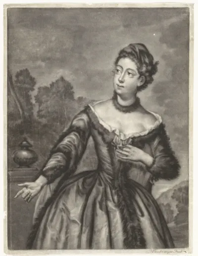 Portret van een staande vrouw