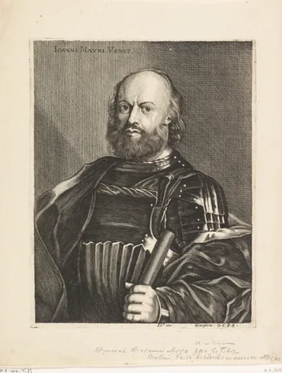 Portret van een Venetiaanse man met commandostaf