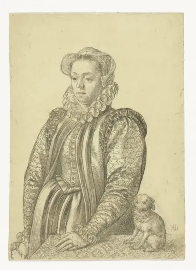 Portret van een voorname vrouw