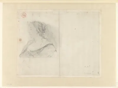 Portret van een vrouw, en profil naar links