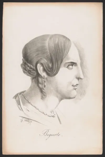 Portret van een vrouw en profil