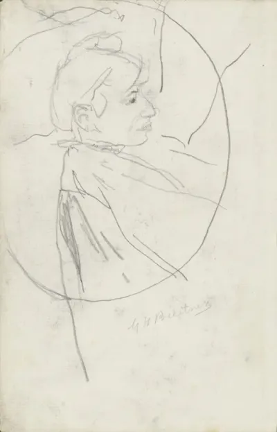 Portret van een vrouw in ovaal, mogelijk Marie Jordan
