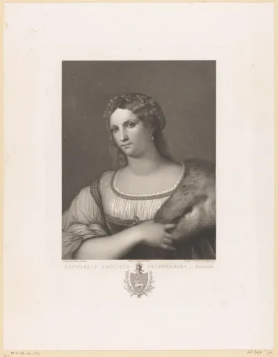 Portret van een vrouw met bontmantel