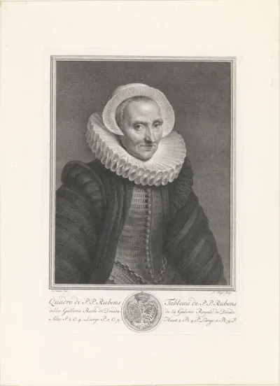 Portret van een vrouw met een kapje op haar hoofd