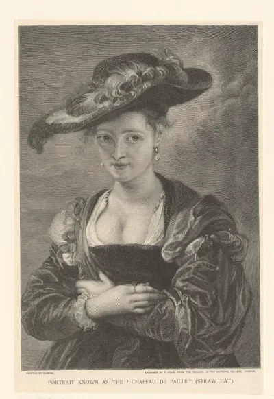 Portret van een vrouw met hoed, mogelijk Susanna Fourment