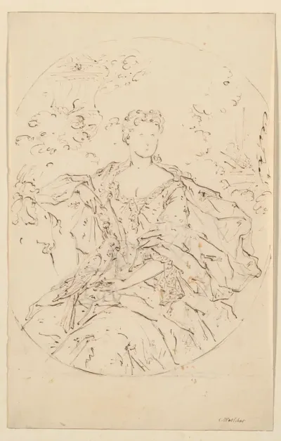Portret van een vrouw met kaketoe