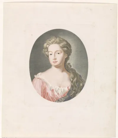 Portret van een vrouw met lang haar