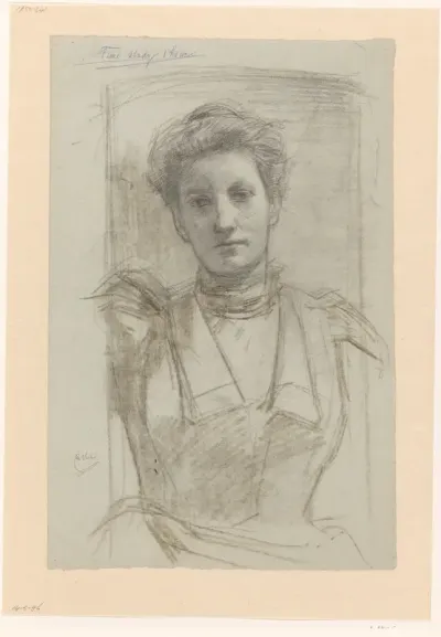 Portret van een vrouw, ten halven lijve