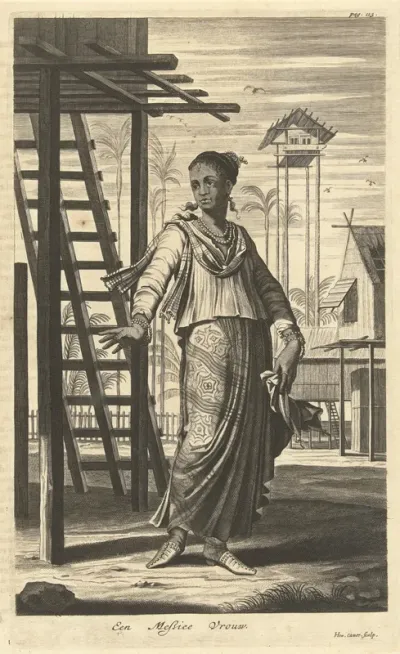 Portret van een vrouw van gemengde etnische afkomst