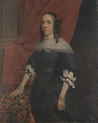 Portret van een vrouw, vermoedelijk Anna van Bourgondië, stichtster van Slot Windenburg op Dryschor (Schouwen), en echtgenote van Adolf van Kleef