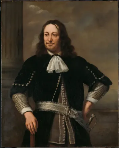 Portret van een zee-overste, waarschijnlijk vice-admiraal Aert van Nes (1626-1693)