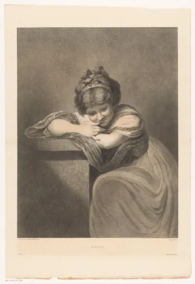 Portret van een zittend meisje
