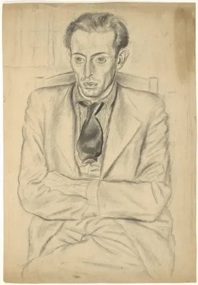 Portret van een zittende man