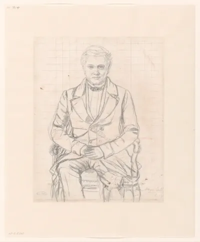 Portret van een zittende man, mogelijk Jacob van Hall