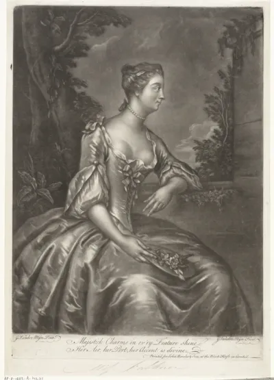 Portret van een zittende vrouw