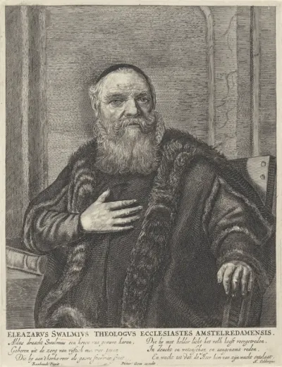 Portret van Eleazar Swalmius naar links