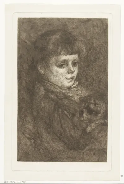 Portret van Eleonora Bos met poes