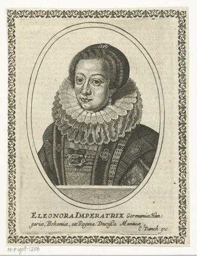 Portret van Eleonora Gonzaga in ovaal