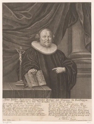 Portret van Elias Zeidler op 58-jarige leeftijd