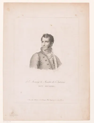 Portret van Élie Decazes