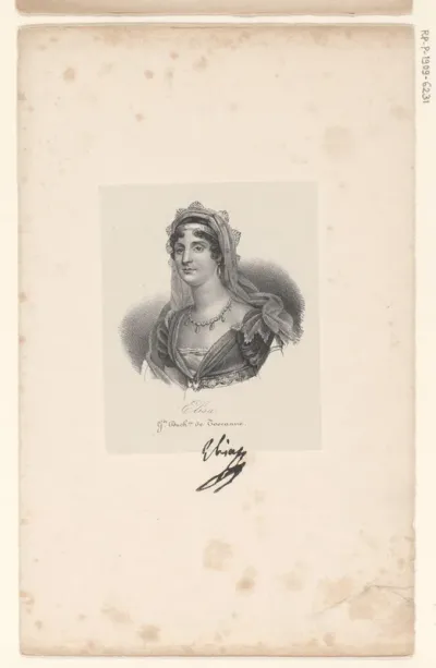 Portret van Elisa Bonaparte