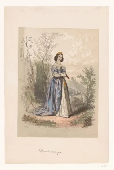 Portret van Elisabeth Amalie Eugenie in Beieren