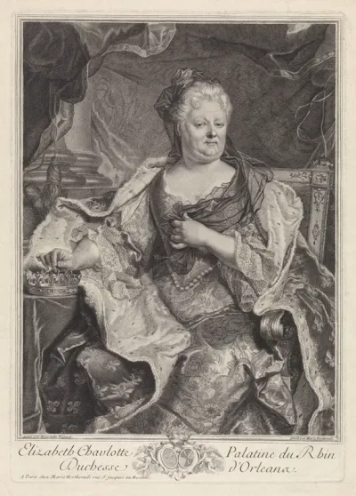 Portret van Elisabeth Charlotte van de Palts, hertogin van Orleans