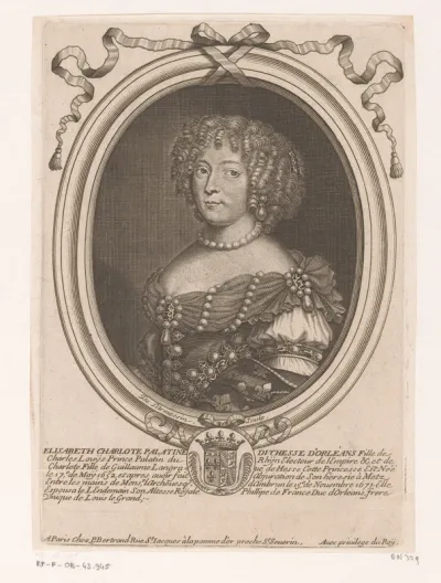 Portret van Elisabeth Charlotte van de Palts