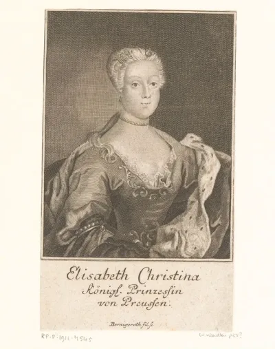 Portret van Elisabeth Christine van Brunswijk-Bevern