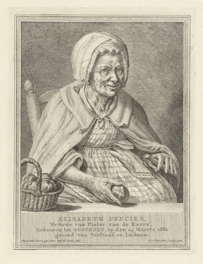 Portret van Elisabeth Precies
