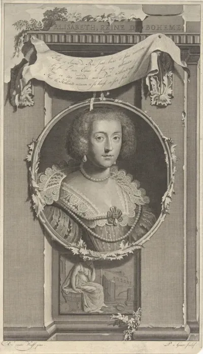 Portret van Elisabeth Stuart, koningin van Bohemen