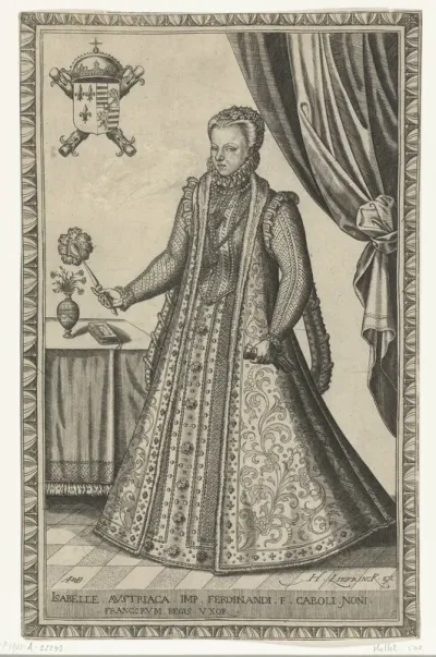 Portret van Elisabeth van Oostenrijk, gemalin van Karel IX